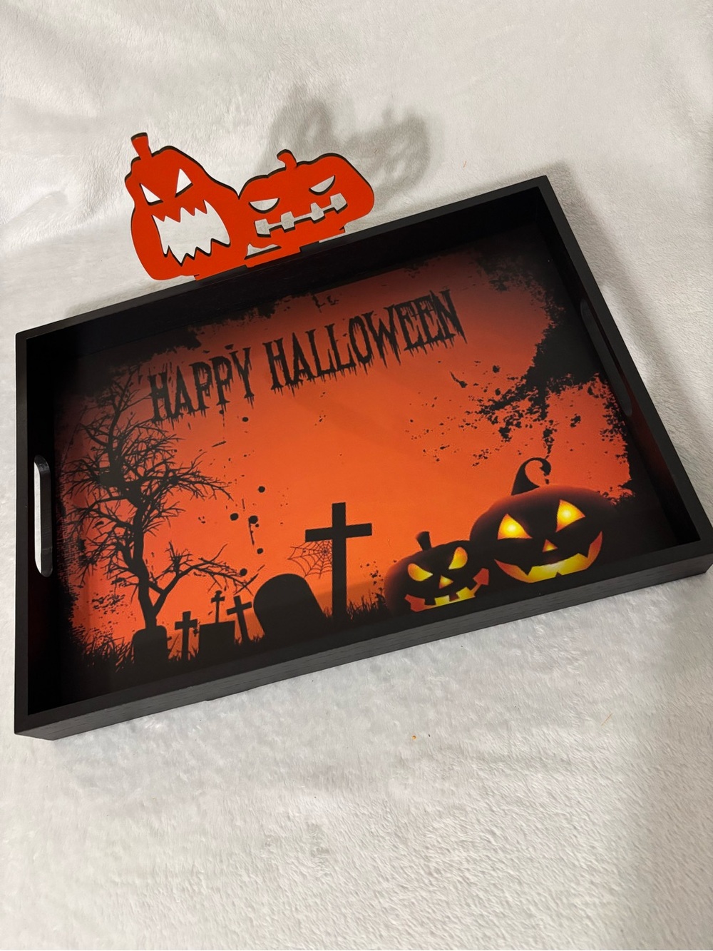 Halloween Pumpkin Serving Tray